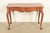 Wood Baker Furniture French Provincial Louis XV Carved Oak Extension Console Dining Table, Newly Refinished For Sale - Image 7 of 12