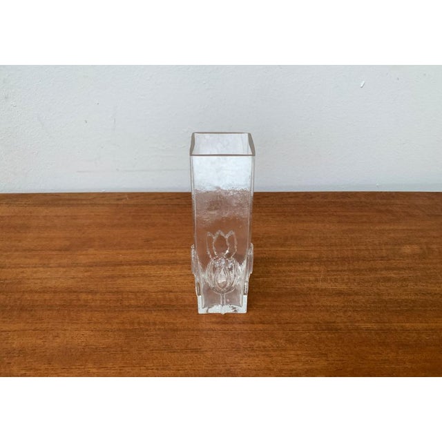 Mid-Century Scandinavian Glass Vase with Flower Motif, 1960s For Sale - Image 9 of 18