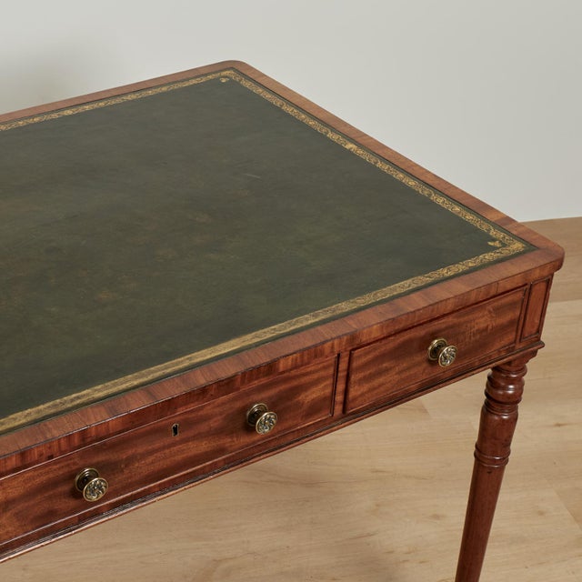 Antique English Georgian Leather Top Desk For Sale - Image 10 of 16