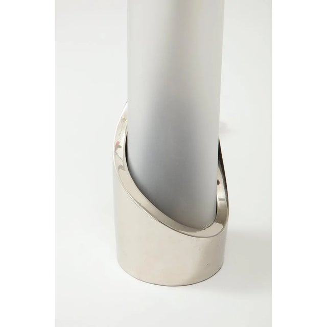 Metal 1970s Frosted Glass and Chrome Lamps by Laurel Lamp Company - a Pair For Sale - Image 7 of 9