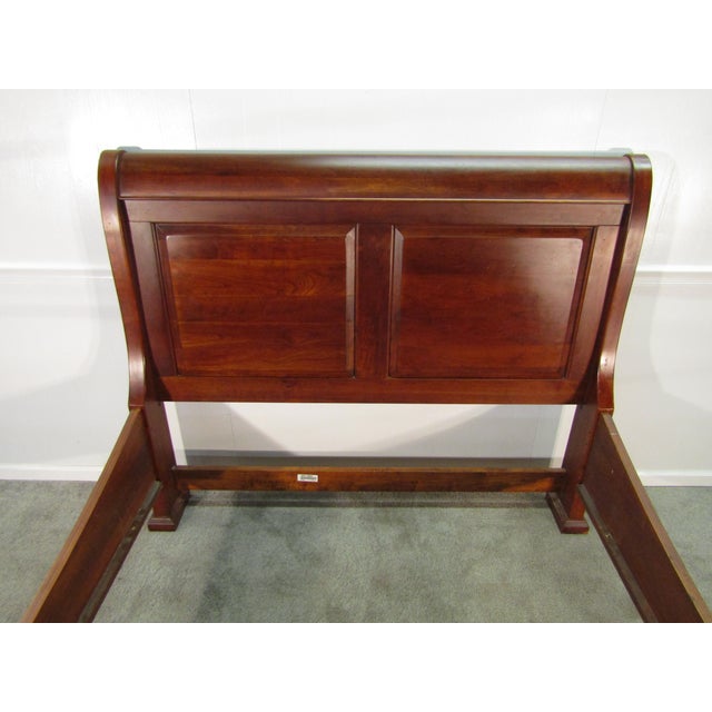 1990s Lexington Bob Timberlake Solid Cherry Queen Size Sleigh Bed For Sale - Image 5 of 9