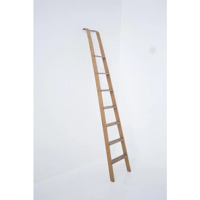 Brown Vintage Italian Wooden Ladder For Sale - Image 8 of 8