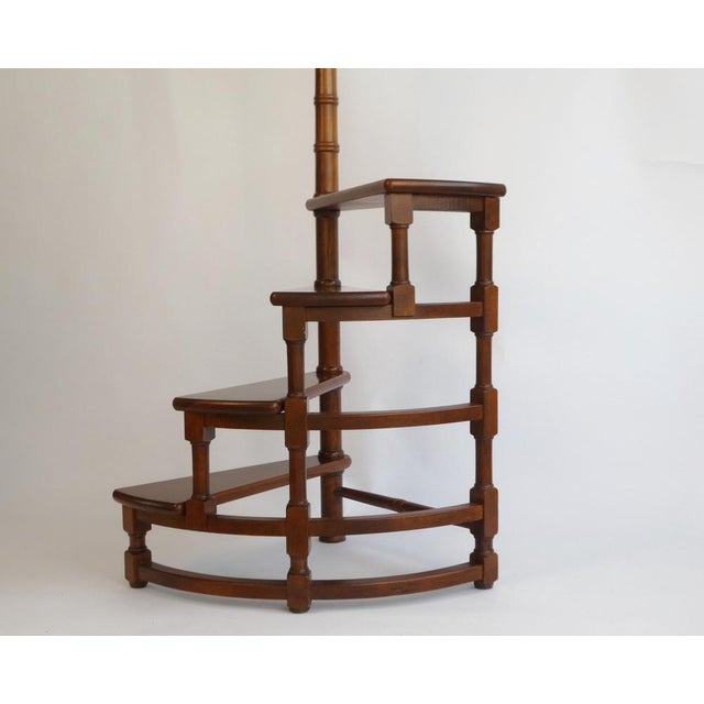 Victorian Wooden Library Stairs For Sale - Image 5 of 8