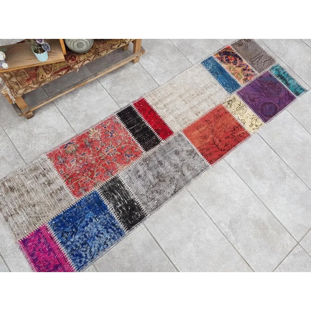 Oushak Decorative Vintage Runner For Sale - Image 9 of 10