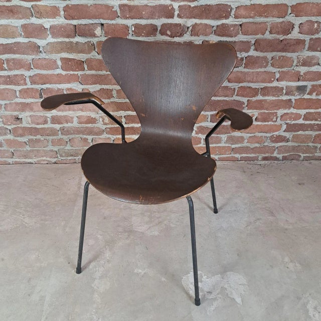 1950s Chair Butterfly Nr. 3207 in Teak by Arne Jacobsen for Fritz Hansen, Denmark, 1950s For Sale - Image 5 of 6