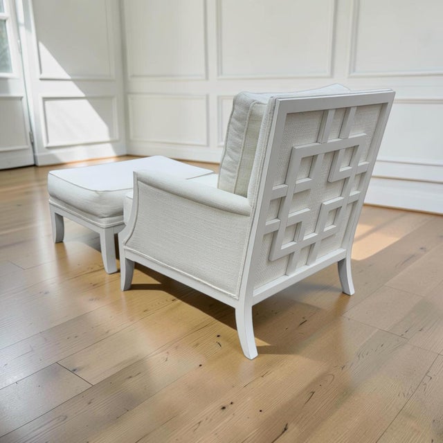 Contemporary Ethan Allen Grayson Lounge Chair & Ottoman - 2 Piece Set For Sale - Image 3 of 18