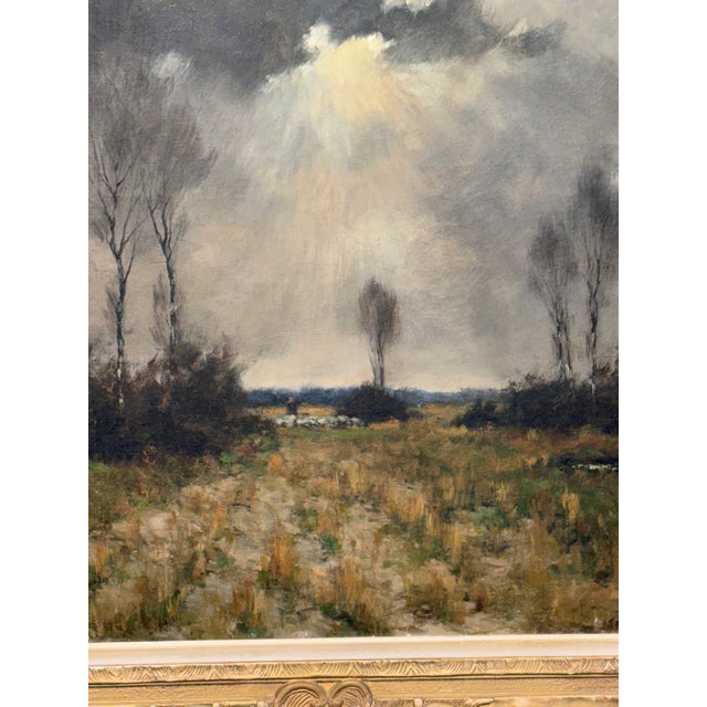 19th Century Belgian Flemish Oil on Canvas For Sale - Image 4 of 14