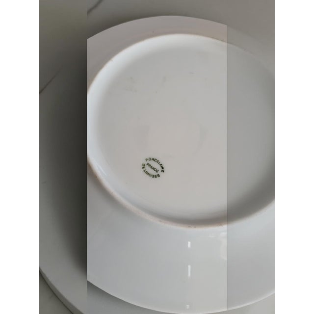 Ceramic Pie Service and Platter and Plates in Limoges Porcelain, 1960s, Set of 7 For Sale - Image 7 of 9