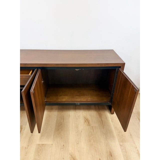 Dillingham MCM Credenza Vintage Long Sideboard Buffet Tv Stand Media Console For Sale - Image 12 of 15