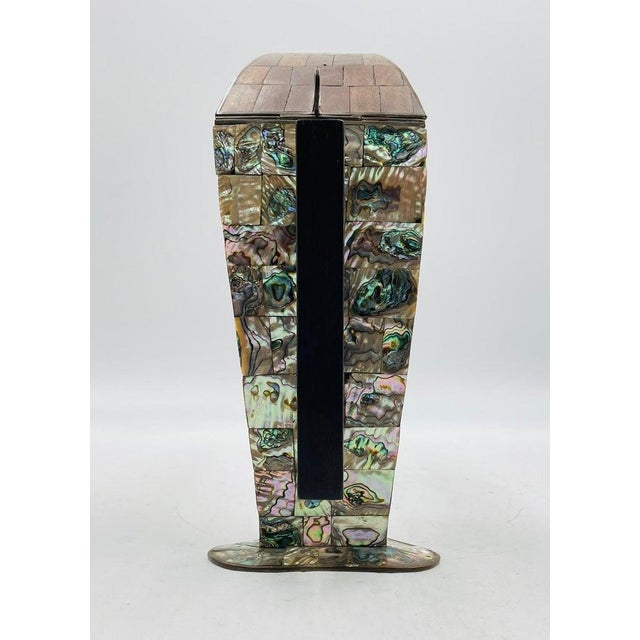 1950s 1950s Jeronimo Fuentes Abalone & Wood Inlay Toucan Pitcher, Emilia Castillo Style For Sale - Image 5 of 18