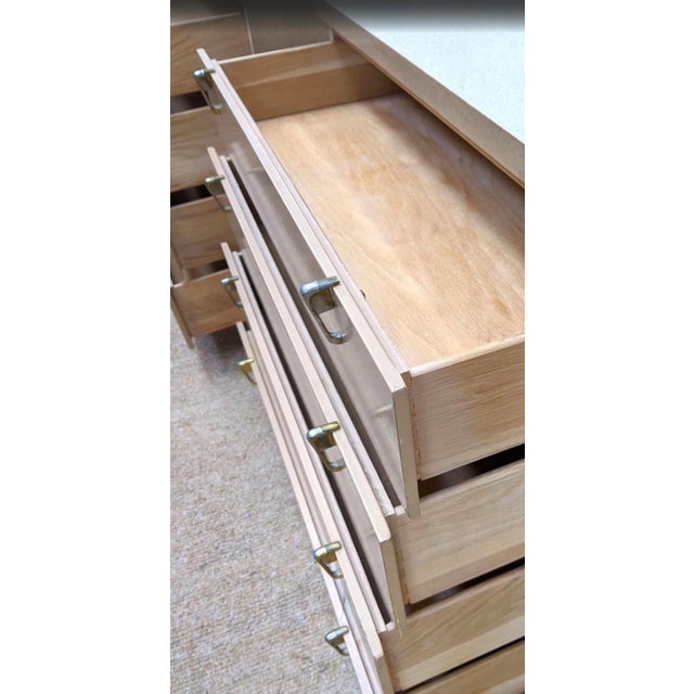 Johnson Carper Mid-Century Modern Cerused Mahogany Chests Att. Johnson Carper - Pair For Sale - Image 4 of 7