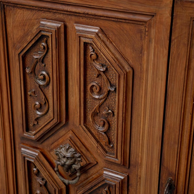 Vintage Carved Wooden Sideboard, 1940s For Sale - Image 10 of 12