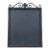 Vintage Spanish Revival Real Slate Chalkboard | Gothic Cross Wrought Iron Frame For Sale