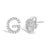 Expertly crafted to symbolize individuality and grace, this exquisite "G" initial stud earring is fashioned from radiant...