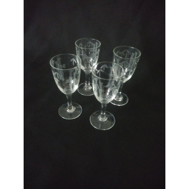 1920's Etched Bamboo Hand Blown Crystal Glassware by Noritake 28