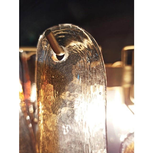 Italian Amber Murano Glass Petal Chandeliers, Set of 2 For Sale - Image 12 of 14