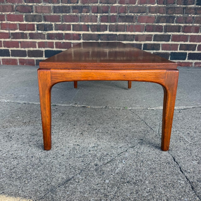 Lane Furniture Lane Rythm 6 Foot Long Walnut Coffee Table For Sale - Image 4 of 12