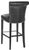 Modern Higgins Barstool in Black Crocodile & Black For Sale - Image 3 of 7