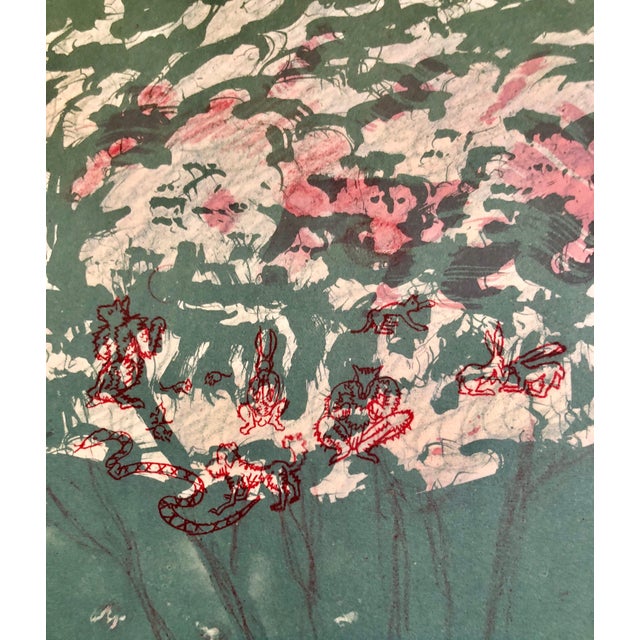 Surrealism André Thomkins, 1970s Modernist Swiss Colorful Surrealism Signed Dada Lithograph Andre Thomkins For Sale - Image 3 of 6