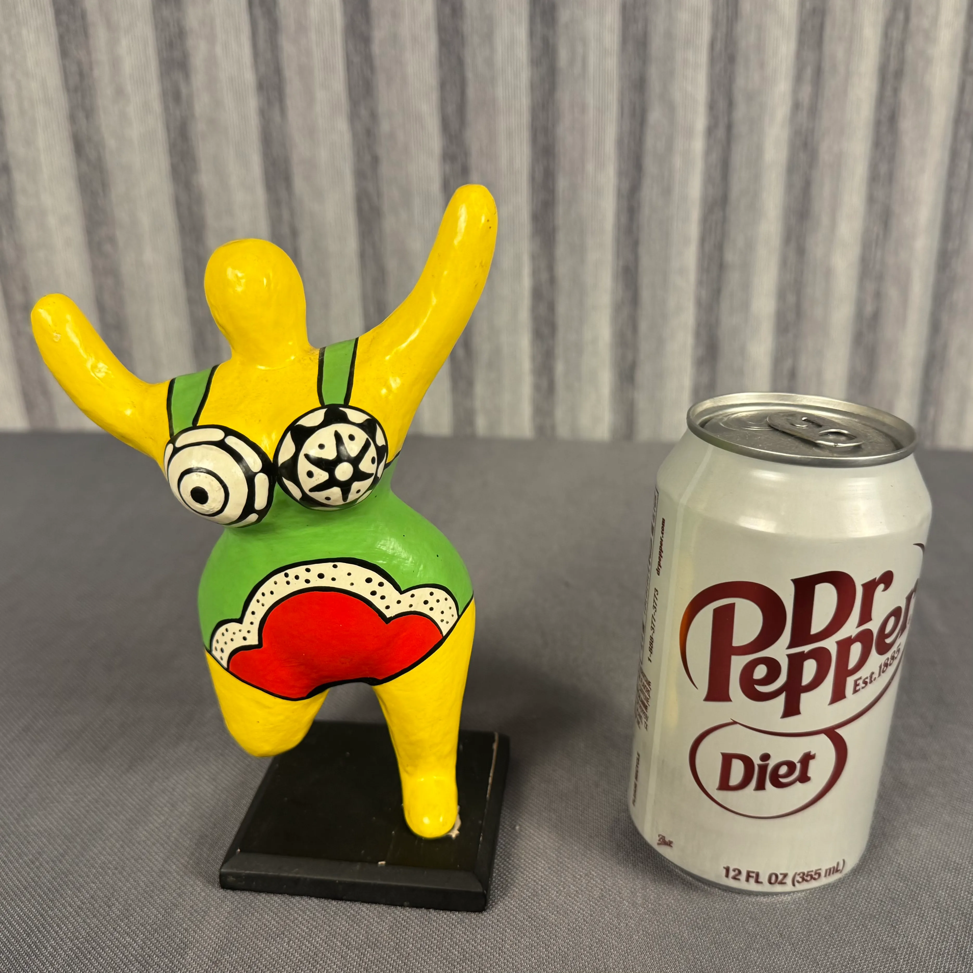 1980s After Niki De Saint Phalle Nana Paper Mache Polychrome