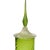 Gorgeous, and very tall, vintage Murano hand blown apple green with gold flecks Italian art glass tall decanter / candy...
