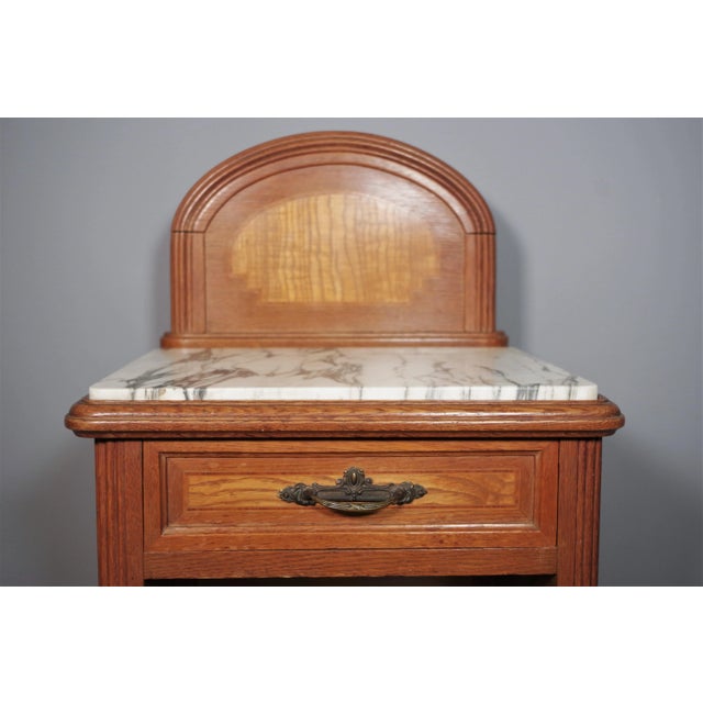 Brown Bedside Table, 1940s For Sale - Image 8 of 17