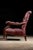 Vintage Humidor Armchair and Rolling Ottoman Set in Burgundy For Sale In Chicago - Image 6 of 17
