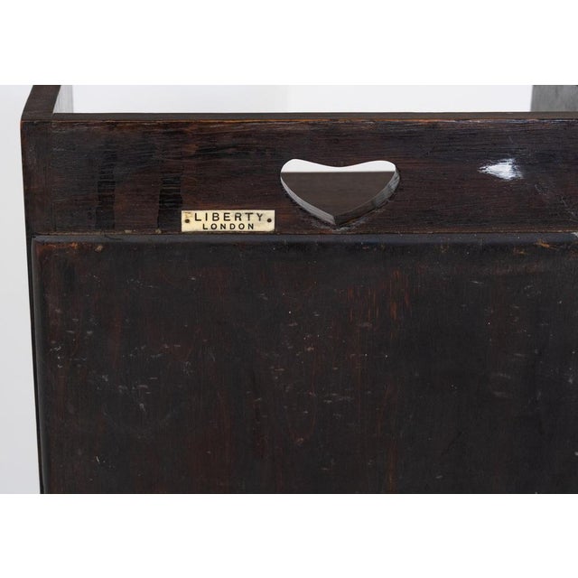 Heart Narrow Open Bookcase in Oak from Liberty & Co., 1905 For Sale - Image 9 of 12