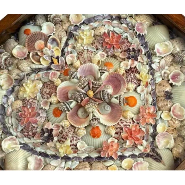 Vintage Sailor's Valentine Shadow Box For Sale - Image 4 of 11