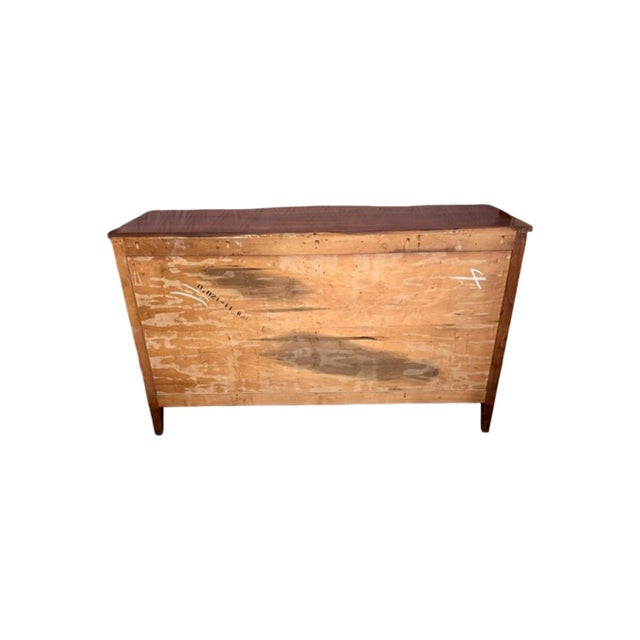 Vintage c.1950's Drexel Flame Mahogany Serpentine Breakfront Buffet Credenza (D. 821-11 Wal) For Sale - Image 12 of 12