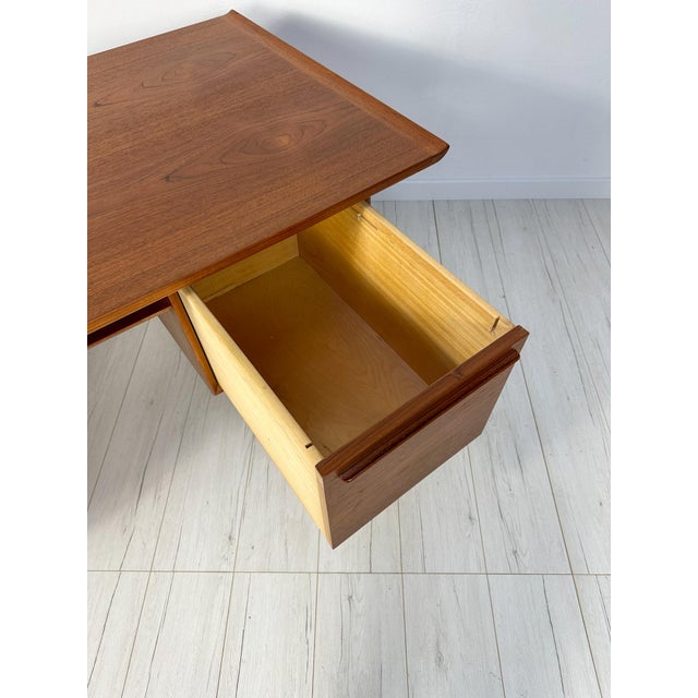 Vintage Danish Mid-Century Teak Writing Desk by Arne Vodder for H.P. Hansen, 1960s For Sale - Image 10 of 15