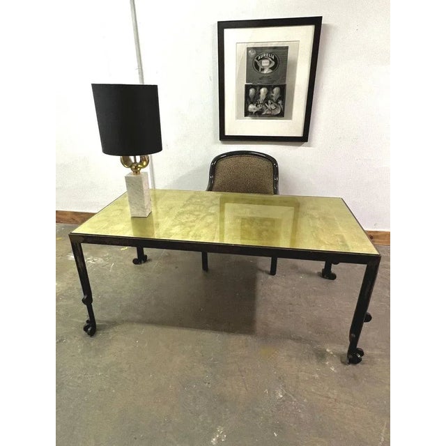 Hand Crafted Art Deco Brutalist Dining, Console Table or Desk For Sale - Image 9 of 12