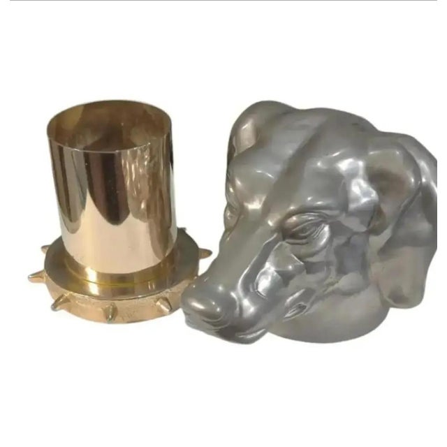 Late 19th Century Antique Figural Dog Head Tobacco / Cigarette Box ~ Circa Late 19th Century For Sale - Image 5 of 10