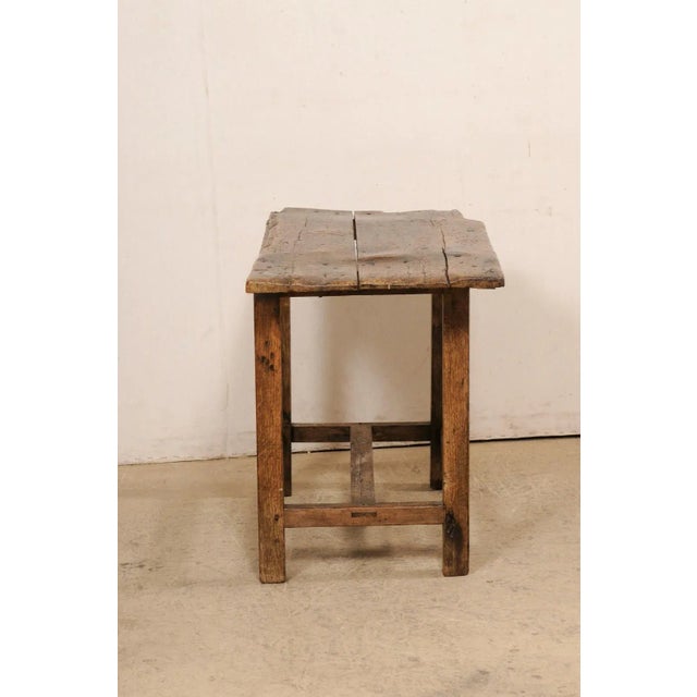 18th Century Spanish Rustic Wooden Accent Table For Sale - Image 4 of 11
