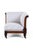 Antique Corner Lounge Chair in Princeton Ticking, 1800s For Sale - Image 4 of 14