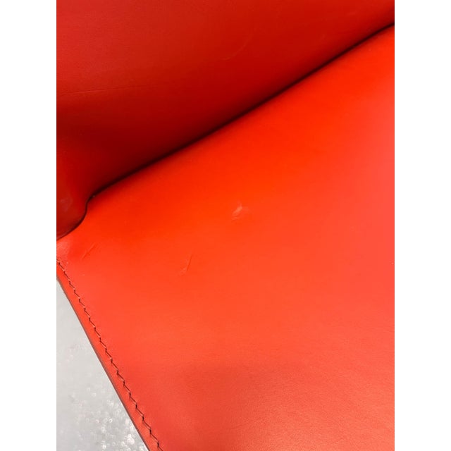 Animal Skin Leather Bar CAB 410 Stools in Bordeaux Red by Mario Bellini for Cassina, Set of 2 For Sale - Image 7 of 12