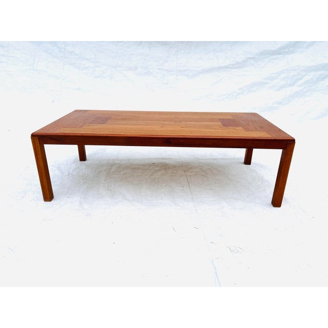Midcentury late 1970's Vejle Stole Danish ModernSolid Wood Coffee Table, In very good condition. 54"L X 26"D 16"H