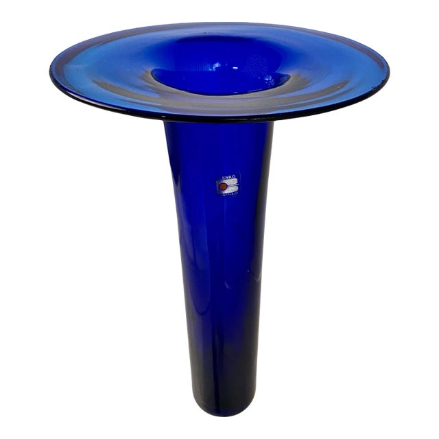 Blenko Cobolt Blue Vase For Sale