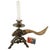 19th Century Brass & Natural Horn Ram’s Head Candlestick For Sale In Dallas - Image 6 of 8