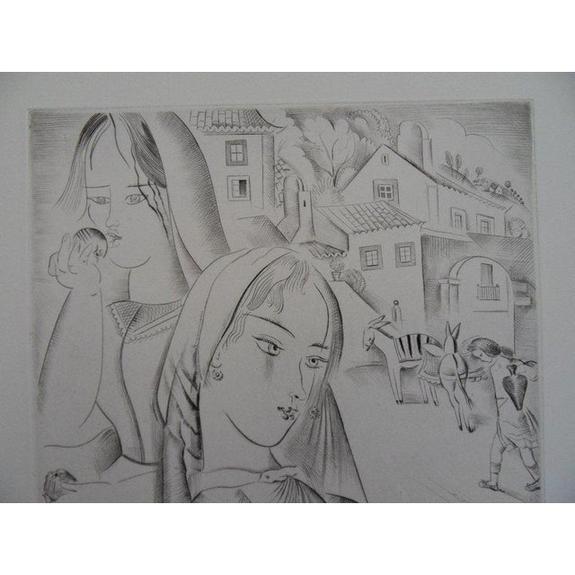 Modern Mily Possoz, Les jeunes filles du village, Etching For Sale - Image 3 of 8