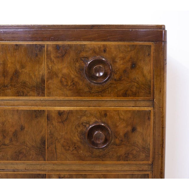 Art Deco Burr Walnut Chest of Drawers, 1920s For Sale - Image 4 of 18