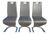 Zig Zag Chairs with Chrome Base, 2000s, Set of 3 For Sale