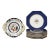 Set includes: - 12 dessert plates: 9 inches in diameter - 1 accent plate: 9.25 inches wide and 8 inches deep - 1 serving...