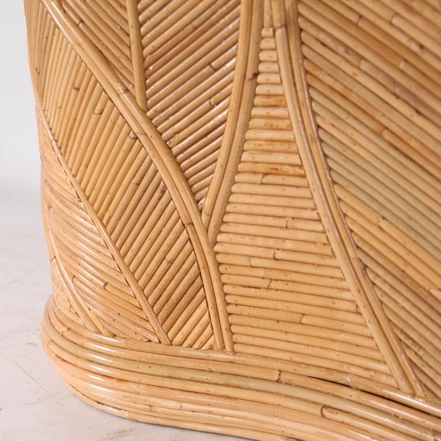 Leaf Rattan Console Table For Sale - Image 10 of 16