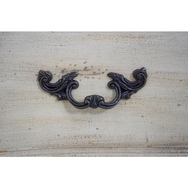 Brown Distressed Finish 2 Drawer Commode Chest For Sale - Image 8 of 12