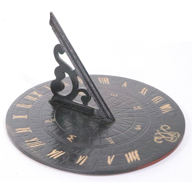Classical Roman Late 20th Century Cast Iron Sundial For Sale - Image 3 of 10