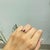 Modernist Octagon 0.69 Ct Natural Ruby Ring With Diamond Trinity Cluster in Solid Silver Size 7 For Sale - Image 4 of 13