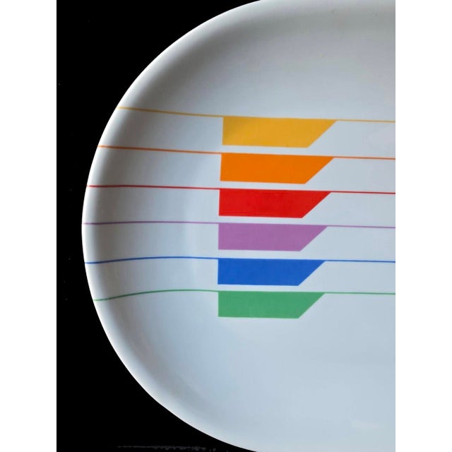 1970s Vista Alegre Block Sextet Harmony Large Oval Serving Platter For Sale - Image 9 of 11