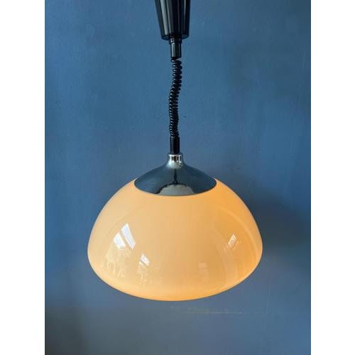 Vintage Space Age Mushroom Pendant Lamp from Dijkstra For Sale - Image 3 of 12