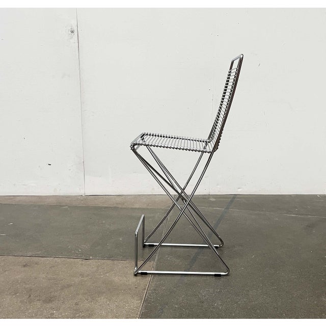 Postmodern German Kreuzschwinger Kitchen Barstool by Till Behrens for Meyer Stahlmöbel, 1980s For Sale - Image 10 of 18